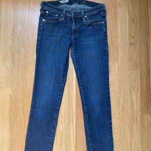 AG Adriano Goldschmied Jeans 'The Stilt' Cigarette Jeans in Medium Wash Blue
